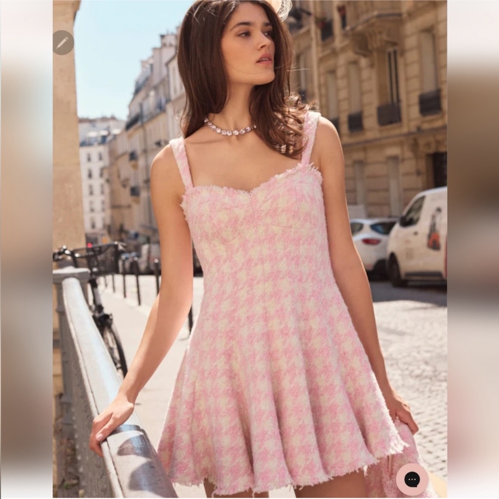 LoveShackFancy Josalie Wool Blend Mini Dress